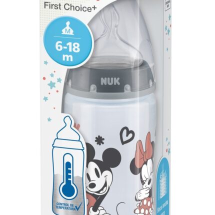 NUK Шише First Choice+ Disney Mickey/Minnie, 300 ml, 6–18 месеци (асортиман)