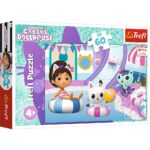 Trefl Сложувалка Gabby's Dollhouse – Габи на базен, 60 парчиња, 33 x 22 cm