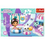 Trefl Сложувалка Gabby's Dollhouse – Габи на базен, 60 парчиња, 33 x 22 cm – слика 3