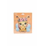 Wooden lacing puzzle with string, animal designs, 13 x 11 cm