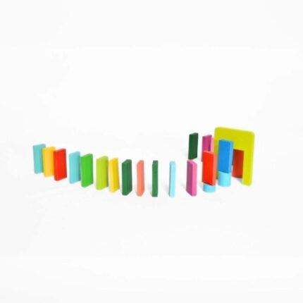 Domino Mechanism wooden dominoes for setting up and toppling, 123 pieces – image 2