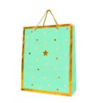 Qese dekorative dhuratash me pika dhe yll, 26 x 32 x 10 cm – foto 3