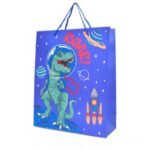 Decorative dinosaur gift bag, 26 x 32 x 10 cm – image 2