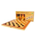 Shah druri 3 në 1 – shah, damë dhe tavëll, 39,5 x 39,5 cm – foto 4