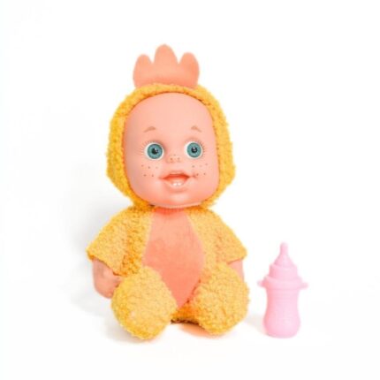 Бебе кукла Sweet Baby во меко костимче, со шишенце и звуци, 22 cm – слика 2