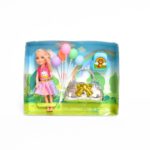 Kukull e vogël Sweet Girl me çantë dhe balona ose kafshë shtëpiake, 14 cm – foto 5