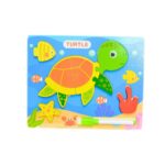 2-in-1 wooden puzzle and writing board, with marker – image 3