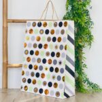Decorative gift bag with dots, stars and smiley faces, 31 x 42 x 12 cm – image 2