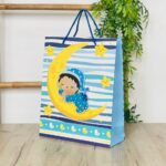 Decorative baby gift bag with baby motif, 26 x 32 x 10 cm – image 4