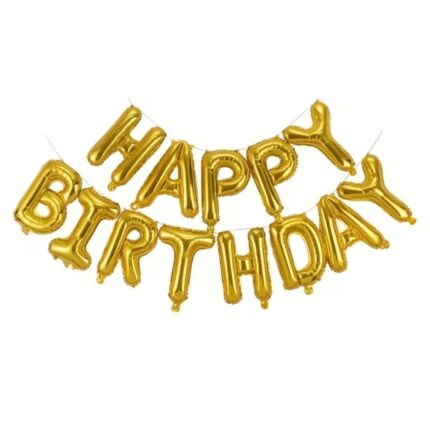 Балони-букви Happy Birthday, 13 парчиња по 16 инчи, различни бои – слика 2