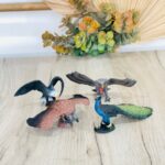 Сет фигури птици Birds Mini Model, 8 реалистични птици со дрвце – слика 2