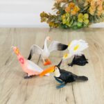 Сет фигури птици Birds Mini Model, 8 реалистични птици со дрвце – слика 3
