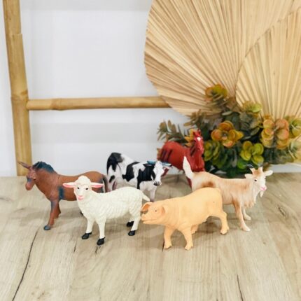 Сет фигури домашни животни Playset Farm, 6 реалистични животни