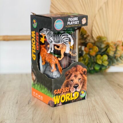 Сет фигури диви животни Safari World, 16 делови со украсни елементи – слика 2