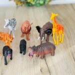Set figurash kafshësh të egra Safari World, 16 pjesë me elemente dekorative – foto 4