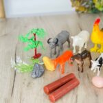 Сет фигури животни од фарма Ranch World, 18 делови со ограда и дрвце – слика 3