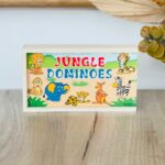 Domino prej druri me figura në kuti druri, pllakat 7 x 3,5 cm – foto 5