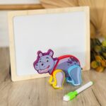 Дрвена табла со магнетна 3D сложувалка животно и маркер, 22,5 x 18 cm – слика 5