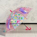Children's transparent umbrella with dinosaurs and whistle on the handle, 65 x 82 cm – image 3