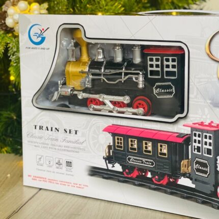 Стаза со воз Classic Train Set со звук, светло и чад, 85 x 85 cm – слика 2