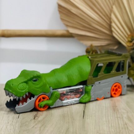 Стаза Диносаурус – камион-транспортер со глава на T-rex и автомобилче – слика 2