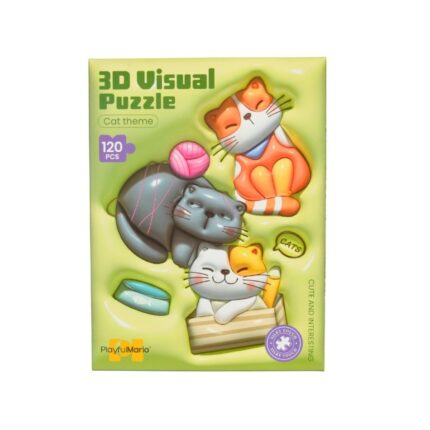 PlayfulMario сложувалка 3D Visual Puzzle мачиња, 120 делови – слика 2
