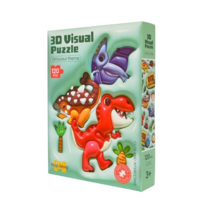 PlayfulMario сложувалка 3D Visual Puzzle диносауруси, 120 делови
