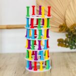 Друштвена игра Collapsing Game – кула што се урива, 13 прстени и 60 столбчиња – слика 2