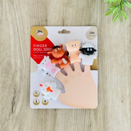 Сет гумени кукли за прсти – домашни животни, 5 парчиња