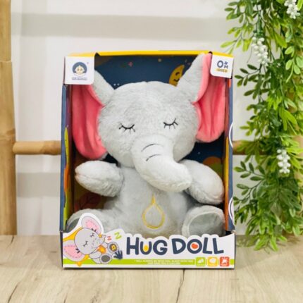 Плишано слонче што дише, со смирувачко светло и звуци, Hug Doll