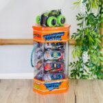 Set of 12 toy cars and an off-road vehicle in a clear carry case – image 4