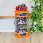 Set of 12 toy cars and an off-road vehicle in a clear carry case – image 5