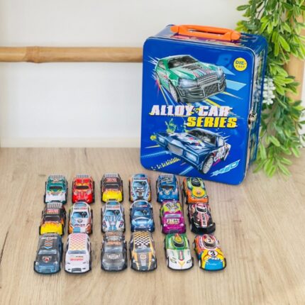 Метална кутија со 18 метални автомобилчиња Alloy Car Series