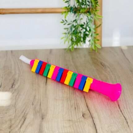 Детска мелодика со 13 тона и шарени дирки, 41,5 cm – слика 2
