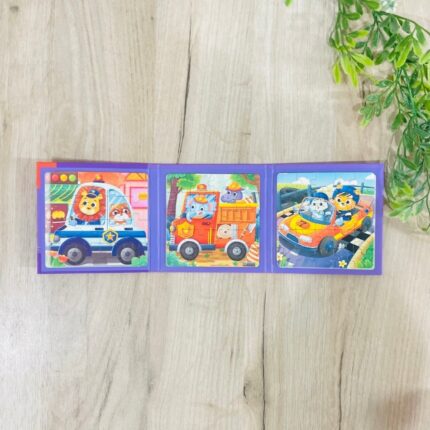 Сложувалка 3 во 1 Сообраќај во кутија-книга, вкупно 61 парче – слика 2