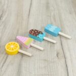 Wooden ice cream shop with magnetic scoops and shelf – image 5