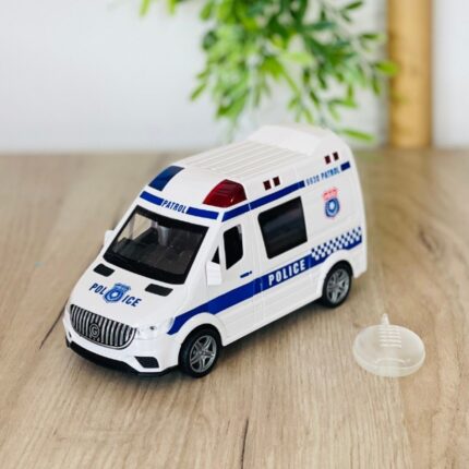 Интервентно комбе брза помош или полиција со светла, звук и чад, 17 cm – слика 2