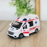 Интервентно комбе брза помош или полиција со светла, звук и чад, 17 cm – слика 3