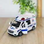 Интервентно комбе брза помош или полиција со светла, звук и чад, 17 cm – слика 4