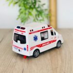 Интервентно комбе брза помош или полиција со светла, звук и чад, 17 cm – слика 6