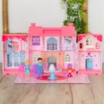 Fantasy Villa opening dollhouse with furniture, 3 figures, light and sound