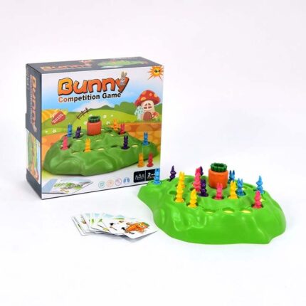 Funny Bunny board game, bunny race with a carrot, 2–4 players