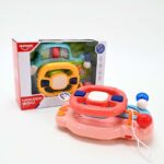 Battery-operated baby steering wheel with lights and sounds, pink – image 2