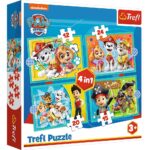 Trefl Сложувалка 4 во 1 Paw Patrol – Веселата екипа, 12, 15, 20 и 24 парчиња