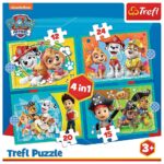 Trefl Сложувалка 4 во 1 Paw Patrol – Веселата екипа, 12, 15, 20 и 24 парчиња – слика 2