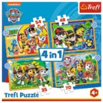 Trefl Сложувалка 4 во 1 Paw Patrol на одмор, 35, 48, 54 и 70 парчиња – слика 2