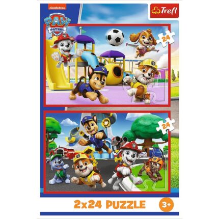 Trefl Puzzle 2 x 24 pjesë Paw Patrol – Ditë loje, 27,5 x 18 cm – foto 2