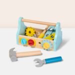 Tooky Toy Дрвена кутија со алат Take-Along Tool Box, 18 делови – слика 2