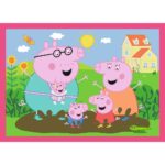 Trefl Сложувалка 4 во 1 Peppa Pig – Пепа сака авантури, 12, 15, 20 и 24 парчиња – слика 5