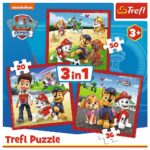 Trefl Puzzle 3 në 1 Paw Patrol – Këlyshë të gëzuar, 20, 36 dhe 50 pjesë – foto 2